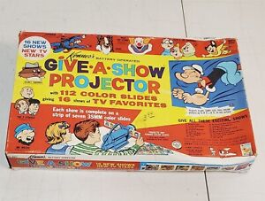 Vintage 1960s GIVE-A-SHOW Slide Projector Batt. Op Toy by Kenner in Original Box