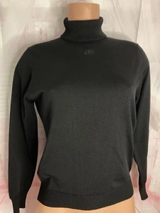 Vintage Givenchy Sportpullover Nylon schwarz Rollkragenpullover GG Logo Damen Euro 38 M - Bild 1 von 7