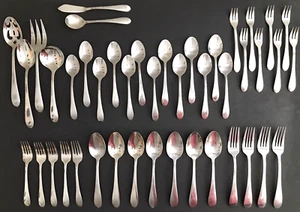 CAMBRIDGE SIENNA Set-43 Stainless Flatware SOLID PATTERN HANDLES Ladle Serving - Picture 1 of 15