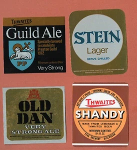Beer Labels UK - Thraites - Blackburn - 4 different #560 - Picture 1 of 1