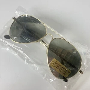 NOS Aviator Tear Drop Mirror sunglasses Japan flight Glass Lens 70s/80s 100 VTG - Picture 1 of 13