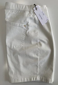 Calvin Klein Women 9" Bermuda Stretch Jean Dress Shorts M9WV0254 White 4 14 - Picture 1 of 6
