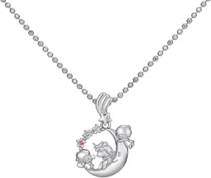 Little Twin Stars Necklace SILVER 925 Unicorn Pendant Sanrio New Ship in a month - Picture 1 of 3