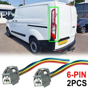 2pcs For Ford Transit Mk8 9 Rear Tail Light Bulb Harness Connector Plug Prewired - Picture 1 of 6
