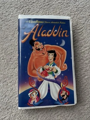 Aladdin VHS 1992 A Good Times Classic Animated Feature Not Disney Clam Shell - Image 1 of 2