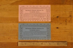 Antique Burlington Electric Railway Co. Trolly Street Car Punch Cards 48 Total - Picture 1 of 6