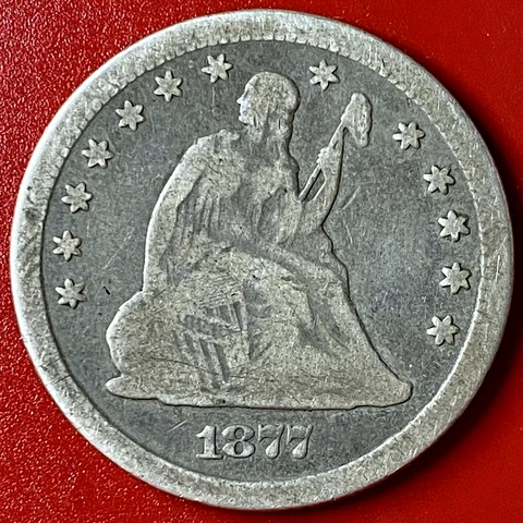 1877-CC SEATED LIBERTY QUARTER Cover