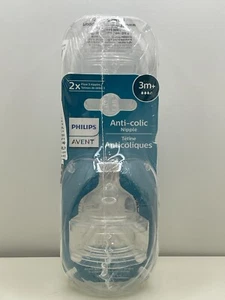 Philips AVENT Anti-Kolik Brustwarze 3m+. 2er Pack Fast Flow Anti-Koliken 4 Brustwarzen - Bild 1 von 1