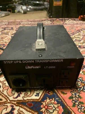 LiteFuze LT-2000 Step Up and Down Voltage Converter Transformer Cord Works - Image 1 of 4