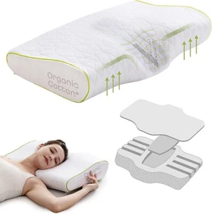 Almohada de espuma viscoelástica contorno ajustable Vaverto - Tamaño estándar - Cuello ortopédico - Imagen 1 de 4