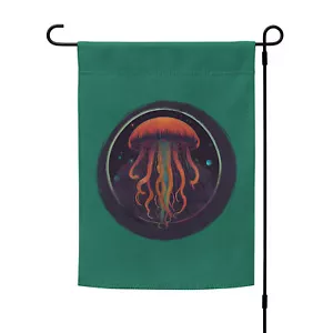 Bandera de jardín "Medusas Cósmicas" Espacio Psicodélico Medusa Mar Galáctico Cnidarian - Imagen 1 de 2