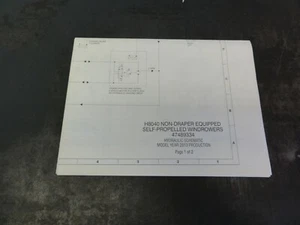 New Holland H8040 Draper Equipped Self-Propelled Windrowers Schematic   47489334 - Picture 1 of 2