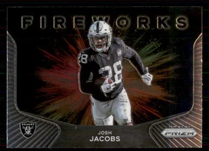 Josh Jacobs 2020 Panini Prizm #15 Fireworks Las Vegas Raiders - Picture 1 of 2