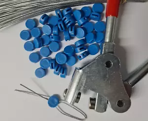 50 Stück STROMZÄHLER SICHERHEIT 10 mm KUNSTSTOFF RUNDDICHTUNGEN & DRAHT PLUS CRIMPZANGE - Bild 1 von 4