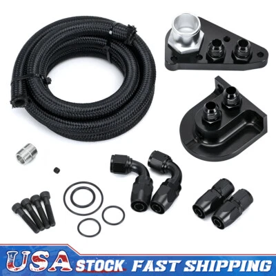 Billet Oil Filter Relocation Kit For 1996+ Ford 5.4 4.6 Mustang GT F150 F250 V8 - Image 1 of 4