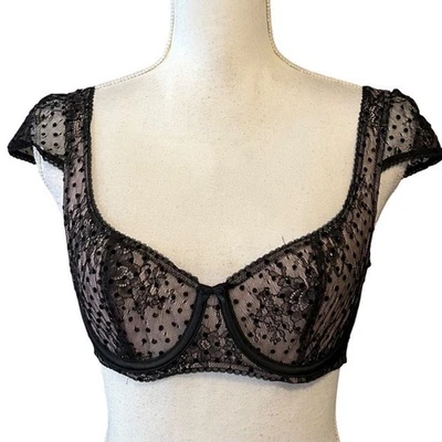 Victoria’s Secret Dream Angels Unlined Balconet Bra Women’s SZ 32C Black NEW - Image 1 of 4