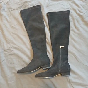 Suede knee high Pointed boots women - Picture 1 of 4