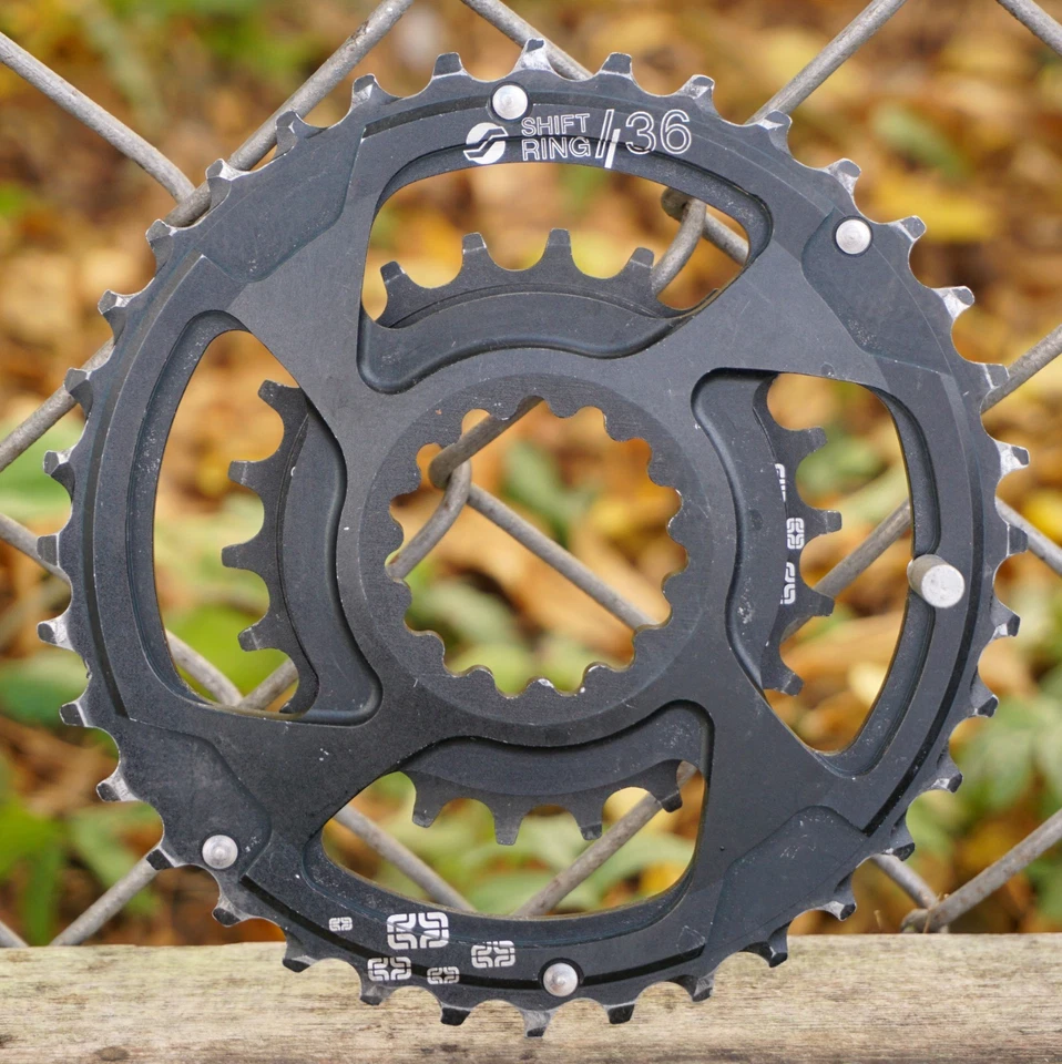 e-Thirteen Chainring Set 22T 36T 64 BCD Direct Mount ShiftRing Shift Ring MTB XC - Image 1 of 4
