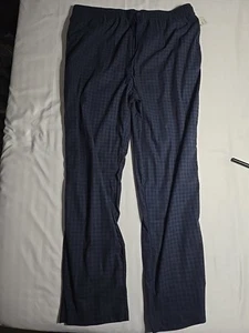 Nautica Pajama Lounge Sleep Pants Black Navy Buffalo Plaid L Large Father's Day - Picture 1 of 6