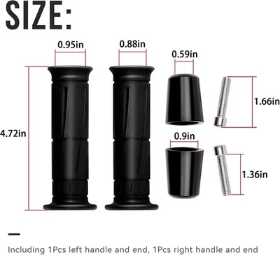 PARA KAWASAKI NINJA 250 400 ZX6 ZX6R ZX7 ZX9 ZX10 ZX10R ZX14 EMPUÑADURAS Y EXTREMOS DE BARRA Foto 1 de 4