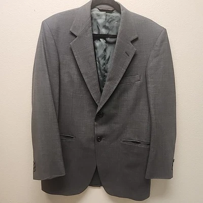 Botany 500 Mens Sport Coat Blazer Two Button Men’s 38R Gray Made In USA Career - Image 1 of 4