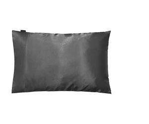 Discover Night 100% Mulberry Silk Pillowcase Standard Queen 22 Momme GUNMETAL - Picture 1 of 2