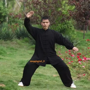 Tai Chi Clothing Cotton Silk Kung Fu Softness Uniform Costume Outfit Unisex - Picture 1 of 11