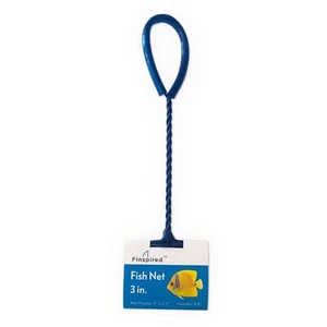 3x2.5" Finspired Aquarium Fish Tank Net with 9.8" Handle, Small Fish Catch Net - Picture 1 of 2