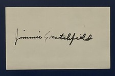 Jimmie Crutchfield Autographed Signed 3x5 Index Card Negro League All-Star