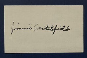 Jimmie Crutchfield Autographed Signed 3x5 Index Card Negro League All-Star