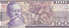 Mexico 100 Pesos Banknote World Paper Money Unc. # 29