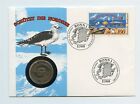 GERMANY 1990 Coin Cover Save the North Sea 1972 5 Mark Coin