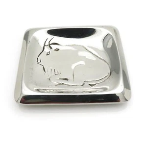 MidCentury Modern Bison Bull Chrome Tray MCM Lars Andersson for Avesta Sweden - Picture 1 of 8
