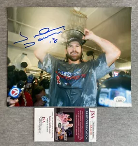 BOSTON RED SOX- JOHNNY DAMON AUTOGRAPH 8x10 WORLD SERIES 2004 PHOTO JSA AK22464 - Picture 1 of 1