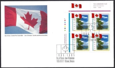 🍁Canadá #1546 ULpb "BANDERA CANADIENSE" Nuevo 1995 Primer Día Cubierta Foto 1 de 2