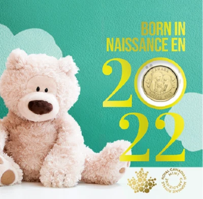 2022 Canada Royal Canadian Mint New Baby Gift Set 5 Coins Nickel - Toonie UNC RJ - Image 1 of 2
