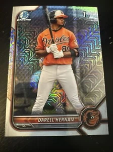 2022 Bowman Chrome Mega Box Mojo Refractor #BCP-27 Darell Hernaiz Orioles - Picture 1 of 2
