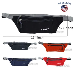 EE. UU. Mujeres Hombres Bolso de Cintura Fanny Pack Cinturón Delgado Bolso Teléfono Moneda Bolsa Deportiva - Imagen 1 de 6