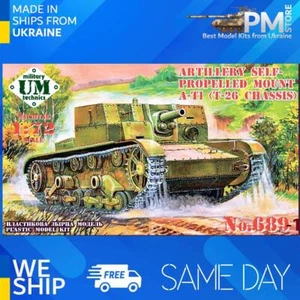 UMT689-1 - 1/72 Supporto per artiglieria semovente AT-1 con binari in plastica - Foto 1 di 12