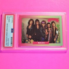 1991 Brockum RockCards #190 BON JOVI Band Photo, Graded PSA 10 GEM MINT
