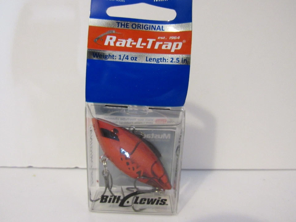 Bill Lewis Rat-L-Trap Mini Trap Crankbait Cherry Craw1/4 Oz 2.5" Long - Image 1 of 1
