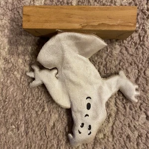 Peluche pupazzo peluche vintage Ghostbusters Ghost Figure incollato a legno anni 80 raro - Foto 1 di 9