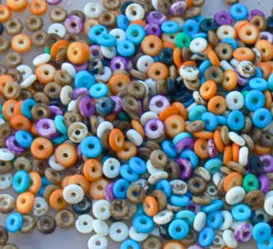 Cuentas espaciadoras de hueso de disco/rondelle surtidas 5 mm 50 piezas #0GAR - Imagen 1 de 3