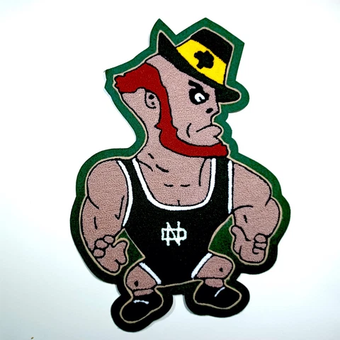 Notre Dame Fighting Irish Wrestling Mascot 8.5 X11.5 Chenille Patch FREE SHIP #3 Cover