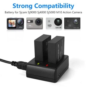 4x Batteria 3.7V Li-ion 900mAh Batteria+Caricabatterie per Action Camera SJ4000 SJ5000 - Foto 1 di 10
