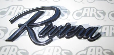 1979-1985 Buick Riviera Chrome Monogram | Script | Emblem | OEM #1261160  - Image 1 of 4