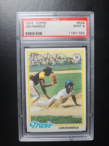 1978 Topps #544 Len Randle PSA 9 MINT- Mets- Cubs