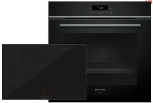 Backofenset Siemens HB472G0B3 iQ300 Pyrolyse-Backofen Schwarz EEK: A+ ED870HWC1E - Bild 1 von 6