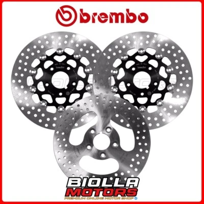 KIT DISCHI FRENO BREMBO HARLEY DAVIDSON FLH ELECTRA GLIDE 1340 1983 ANTERIORE +  Foto 1 de 4