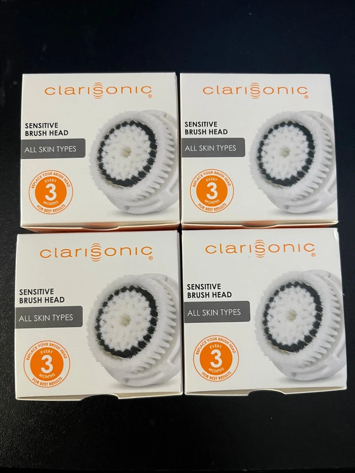 Paquete de 4 cabezales de cepillo de repuesto Clarisonic SENSITIVE Mia2 Aria Plus Smart Profile Foto 1 de 1
